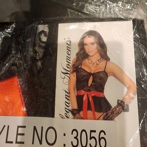 Elegant Moments Lace Lingerie with Red Ribbon